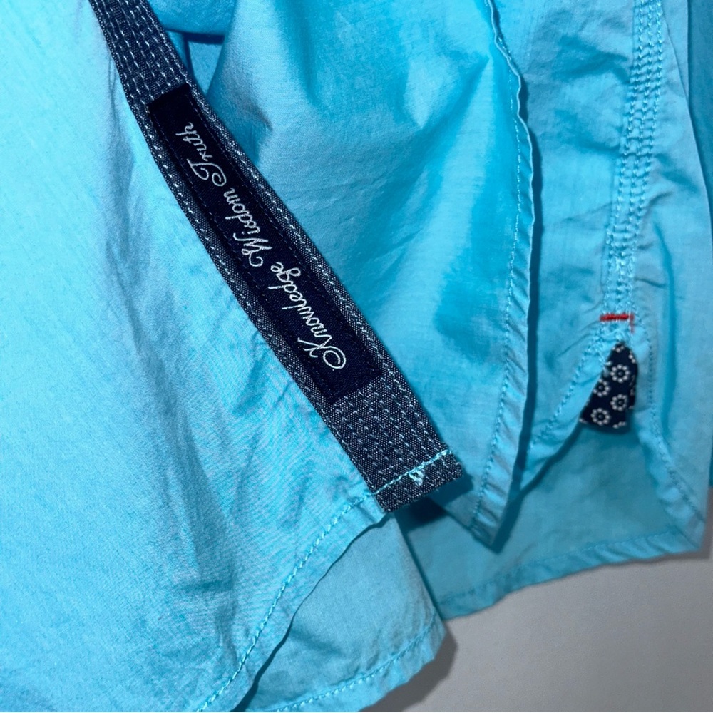 Robert Graham Solid Blue Button Down 100% Cotton … - image 8